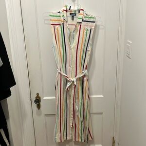 Colorful Striped Sleeveless Dress